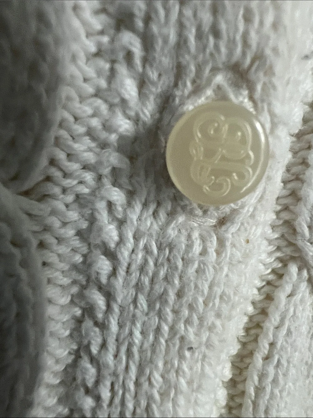 Ralph Lauren | Cream Cable-Knit Peplum Baby Cardigan Size 24 Months